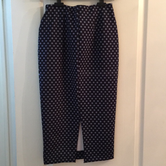 Polka dot fitted midi pencil skirt - Picture 5 of 8